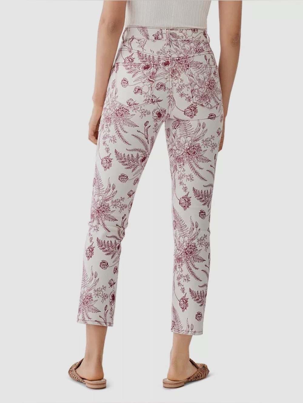 Anthropologie DL1961 Mara Ankle High Rise Straight Botanical Jeans Size 25